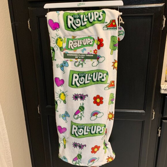 Fruit Roll Ups Candy Plush Throw Oversized NWT - Picture 2 of 7